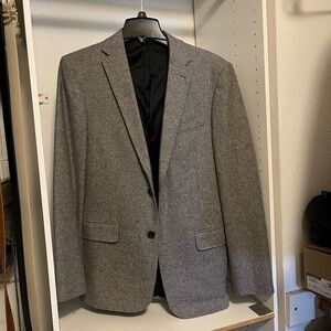 Wool Men's Gray Blazer